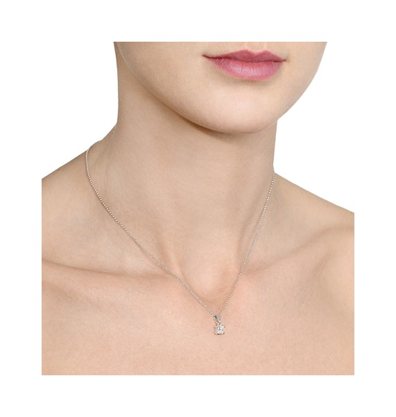 Olivia 18K White Gold Diamond Pendant Necklace 0.33CT H/SI - Image 3