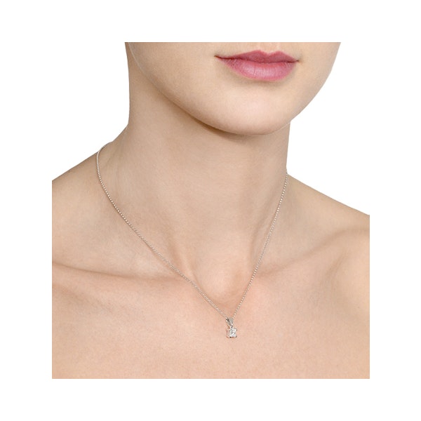 Olivia Platinum Lab Diamond Pendant Necklace 0.33CT F/VS - Image 3