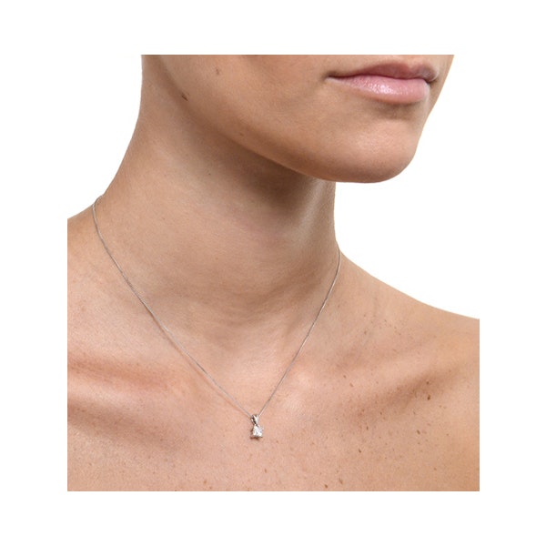 Olivia 18K White Gold Lab Diamond Pendant Necklace 0.50CT F/VS - Image 3