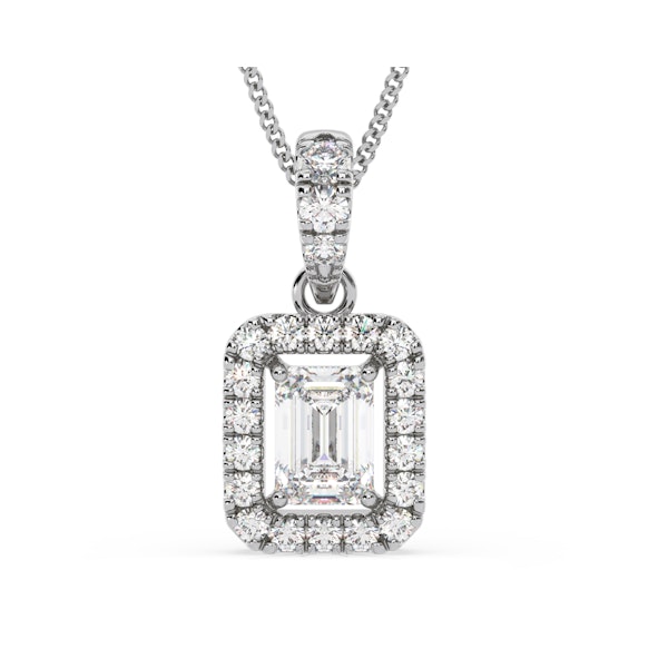Annabelle Lab Diamond 1.38ct Pendant Necklace in 18K White Gold F/VS1 - Image 1