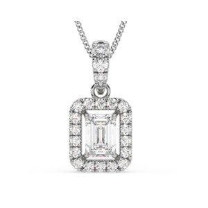 Annabelle Lab Diamond 1.38ct Pendant Necklace in 18K White Gold F/VS1