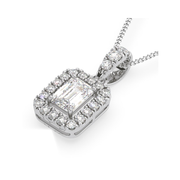 Annabelle Lab Diamond 1.38ct Pendant Necklace in 18K White Gold F/VS1 - Image 3