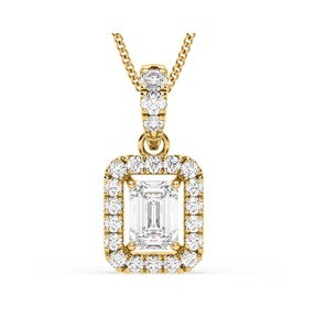 Annabelle Lab Diamond 1.38ct Pendant Necklace in 18K Yellow Gold F/VS1