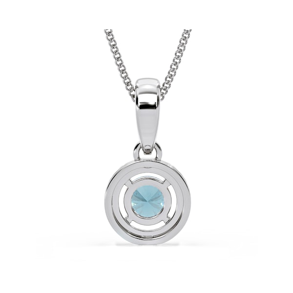 Ella Blue Lab Diamond 0.71ct Pendant Necklace in 18K White Gold - Elara Collection - Image 6