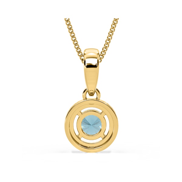 Ella Blue Lab Diamond 0.71ct Pendant Necklace in 18K Yellow Gold - Elara Collection - Image 6