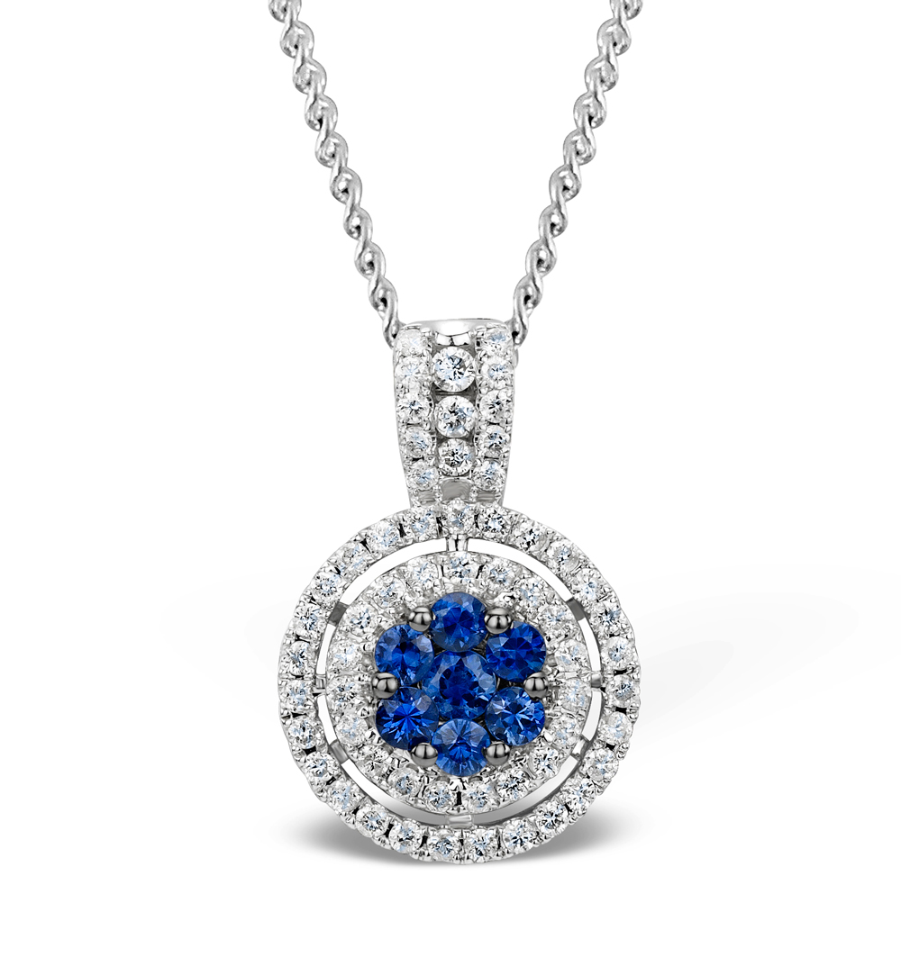white gold sapphire necklace