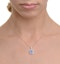 1.50ct Sapphire and Diamond 18K White old Halo Pendant Necklace - image 3