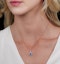 Sapphire and Diamond Halo Necklace in 18K Gold - Asteria Collection - image 2