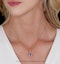 Tanzanite and Diamond Halo Pear Drop Asteria Necklace in 18KW Gold - image 2
