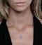 1.40ct Sapphire Asteria Diamond Halo Pendant Necklace in 18K Gold - image 2