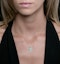 1ct Emerald Asteria Lab Diamond Drop Pendant Necklace in 9K Gold - image 2