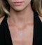1.20ct Sapphire Asteria Lab Diamond Drop Pendant Necklace in 9K Gold - image 2