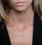0.80ct Emerald Asteria Diamond Heart Pendant Necklace in 18K Gold - image 2