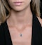 1.60ct Tanzanite Asteria Diamond Halo Pendant Necklace in 18K Gold - image 2