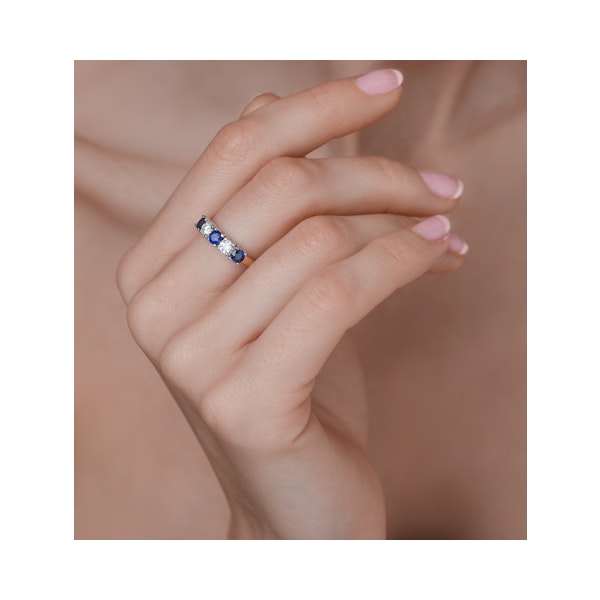 Sapphire 0.90CT and Diamond Ring 0.40CT 18K Gold FT26 - Image 4