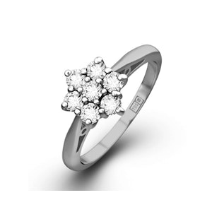 Millie 18K White Gold Diamond Cluster Ring 0.50CT H/SI - FT20-72JUY