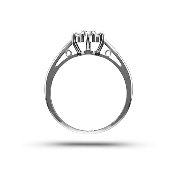 Millie 18K White Gold Diamond Cluster Ring 0.50CT H/SI - FT20-72JUY - Image 3
