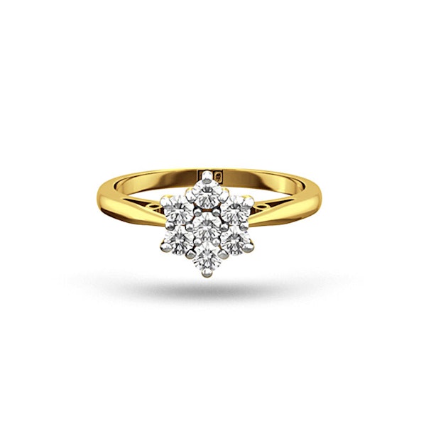 Millie 18K Gold Diamond Cluster Ring 0.50CT H/SI - FT20-72JUA - Image 2