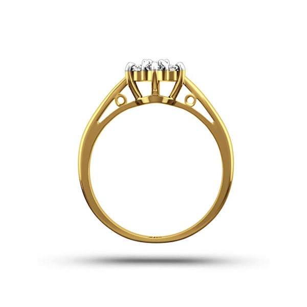 Millie 18K Gold Diamond Cluster Ring 1.00CT H/SI - FT20-322JUA - Image 3