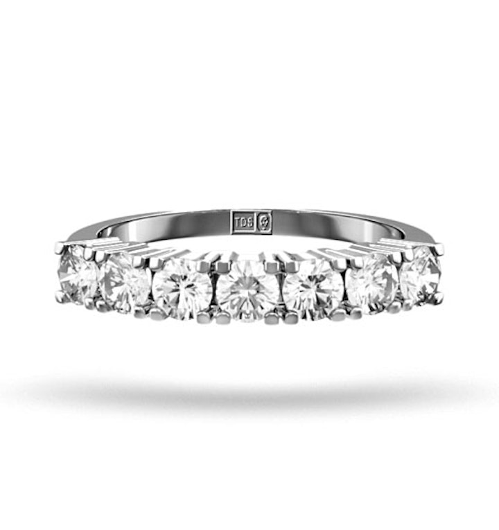 Chloe 18k White Gold 7 Stone Diamond Eternity Ring 1 00ct G Vs Item Ft32 322xuy