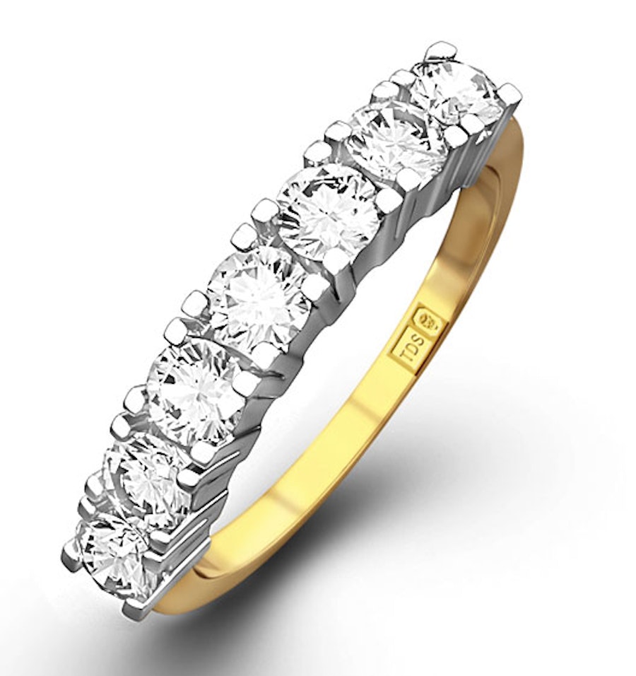 Chloe 18k Gold 7 Stone Diamond Eternity Ring 1 00ct G Vs Item Ft32 322xua