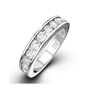 Rae 18K White Gold Lab Diamond Half Band Eternity Ring 1.00CT G/VS - Size W