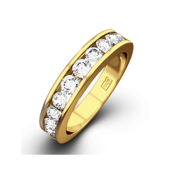 Rae 18K Gold Lab Diamond Half Band Eternity Ring 1.00CT G/VS - Image 1