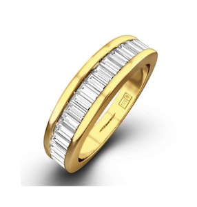 18K Gold Baguette Diamond Eternity Ring 1.00CT H/SI - SIZE L