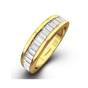 18K Gold Baguette Diamond Eternity Ring 1.00CT H/SI - SIZE L