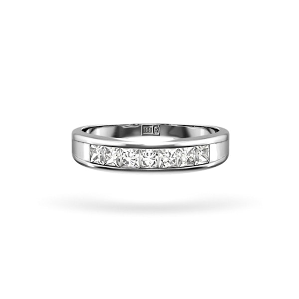 18K White Gold Princess Diamond Half Eternity Ring 1.00CT H/SI - Image 2