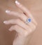 0.84ct Diamond 1.60ct Sapphire and 18K White Gold Circles Ring - image 3