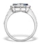 0.84ct Diamond 1.60ct Sapphire and 18K White Gold Circles Ring - image 2