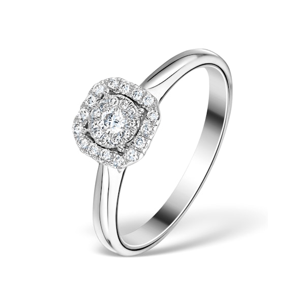 0.25ct Lab Diamond Engagement Ring 9K White Gold Galileo - Image 1