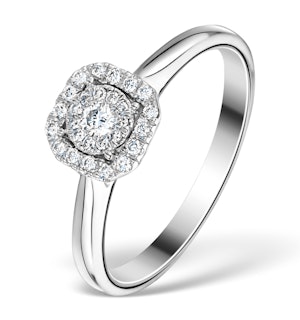 0.25ct Diamond Engagement Ring 18K White Gold Galileo FT65