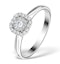 0.25ct Diamond Engagement Ring 18K White Gold Galileo FT65 - image 1