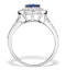 0.70ct Diamond 0.50ct Sapphire and 18K White Gold Circles Ring - image 2