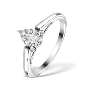 0.25ct Diamond and 18K White Gold Galileo Ring FT68