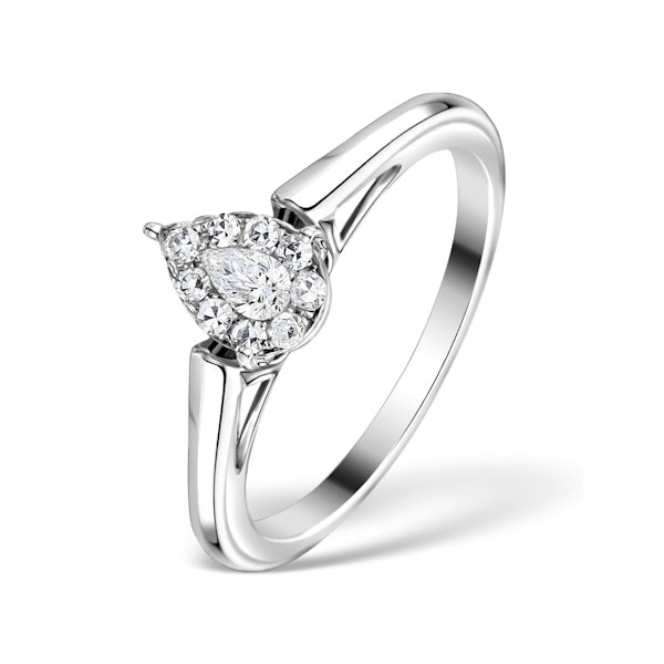 0.25ct Diamond and 18K White Gold Galileo Ring FT68 - Image 1