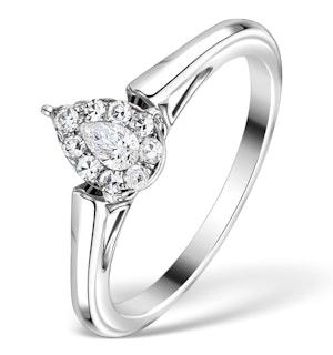 0.25ct Diamond and 18K White Gold Galileo Ring FT68