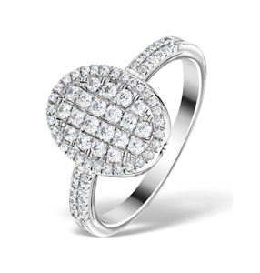 Halo Engagement Ring Galileo with 0.80ct of Diamonds in 18K Gold FT72