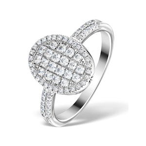 Halo Engagement Ring Galileo with 0.80ct of Diamonds in 18K Gold FT72