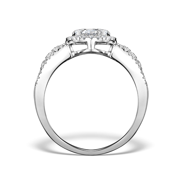 Halo Engagement Ring Galileo 1.08ct H/SI Diamonds in 18KW White Gold - Image 2