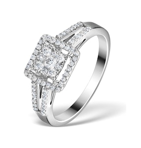 Halo Engagement Ring Galileo 0.50ct of Lab Diamonds in 9K Gold