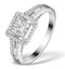 Halo Engagement Ring Galileo 0.50ct of Diamonds in 18K Gold - FT75 - image 1