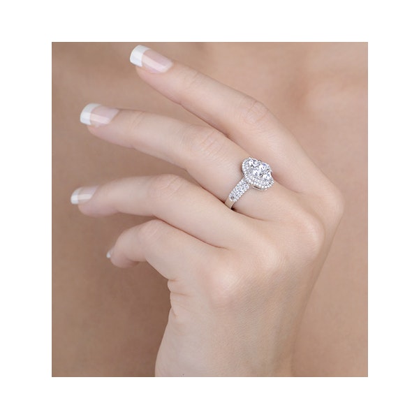 Halo Engagement Ring Galileo 1.25ct Diamonds 18KW White Gold FT78 - Image 3