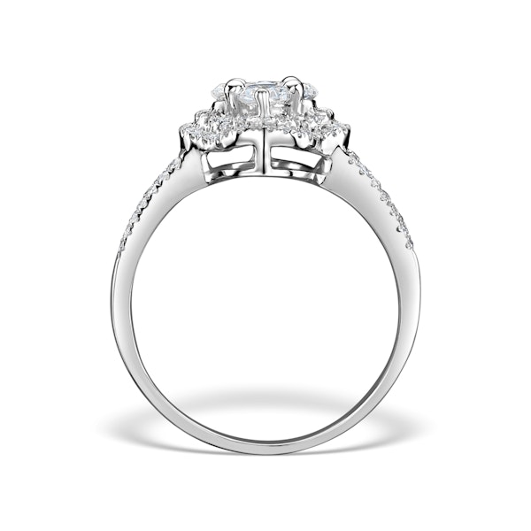 Halo Engagement Ring Galileo 1.25ct Diamonds 18KW White Gold FT78 - Image 2