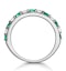 Emerald and 0.50ct Diamond Asteria Eternity Ring 18K White Gold - image 3