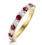 Ruby and 0.50ct Diamond Asteria Eternity Ring in 18K Gold - image 1