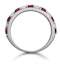 Ruby and 0.50ct Diamond Asteria Eternity Ring in 18K White Gold - image 3