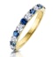 Sapphire and 0.50ct Diamond Asteria Eternity Ring in 18K Gold - image 1